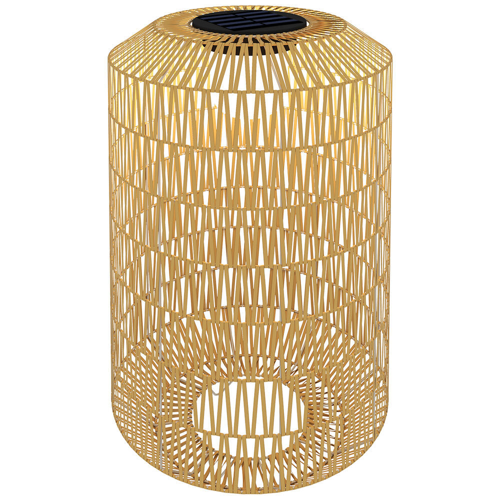 Lámpara de Ratán Acero, PE Outsunny