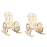 vidaXL Cadeiras de baloiço Adirondack 2 pcs madeira de abeto maciça