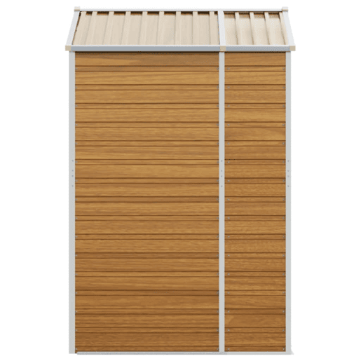 Galpão de jardim Cabine Galpão Casa de armazenamento Galpão ao ar livre Ferramentas Robusto Transparente 191 x 130 x 198 cm Aço Galvanizado Marrom 02_0022288
