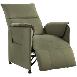 HOMCOM Poltrona Relax Reclinável Elétrica Poltrona Reclinável Silenciosa com Função Memória Apoio para Pés Controlo Remoto e Bolsos Laterais para Dormitório Sala de Estar 80x83x104 cm Verde Escuro