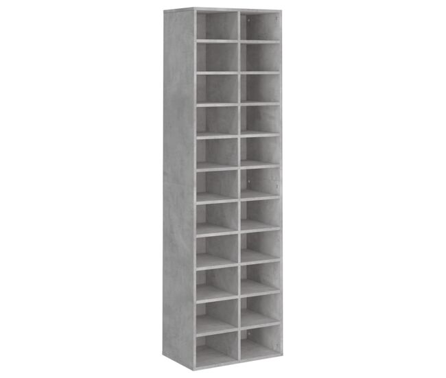 Zapatero zapatero mueble de almacenaje entrada pasillo salón 54 x 34 x 183 cm madera contrachapada gris 02_0021818