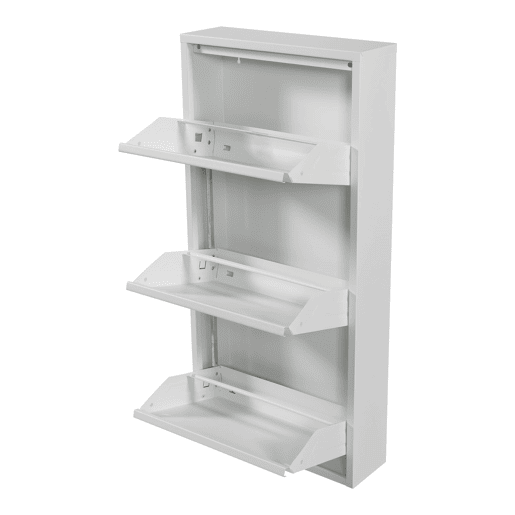 Sapateira com 3 gavetas basculantes branca 03_0007637