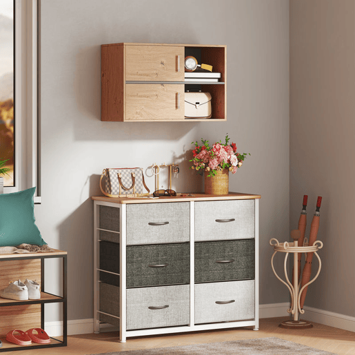 HOMCOM Móvel Auxiliar Casa de Banho Móvel para Casa de Banho de Parede com Compartimentos Abertos e 2 Portas Móvel Casa de Banho Moderno 80x35x57,5 cm Madeira