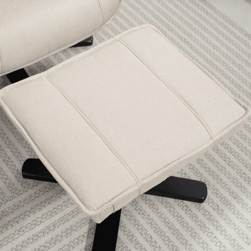 HOMCOM Poltrona Relax Reclinável com Apoio para os Pés Poltrona Giratória Estofada em Linho com Base de Madeira Função Baloiço Poltrona para Quarto Sala de Estar 67x87x96 cm Bege HOMCOM Poltrona Relax Reclinável com Apoio para os Pés Poltrona Giratória Estofada em Linho com Base de Madeira Função Baloiço Poltrona para Quarto Sala de Estar 67x87x96 cm Bege
