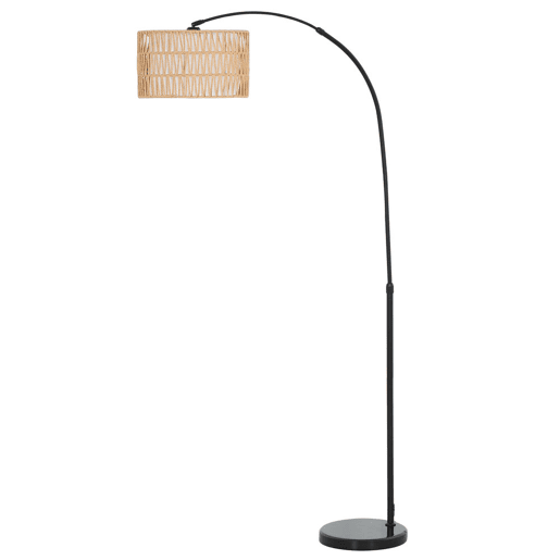 HOMCOM Candeeiro de Pé Candeeiro de Pé para Sala de Estar com Altura Ajustável Ecrã de Juta Interruptor de Pé e Base de Mármore para Sala de Estar Escritório Quarto 93x34x144-175 cm Preto e Marrom HOMCOM Candeeiro de Pé Candeeiro de Pé para Sala de Estar com Altura Ajustável Ecrã de Juta Interruptor de Pé e Base de Mármore para Sala de Estar Escritório Quarto 93x34x144-175 cm Preto e Marrom