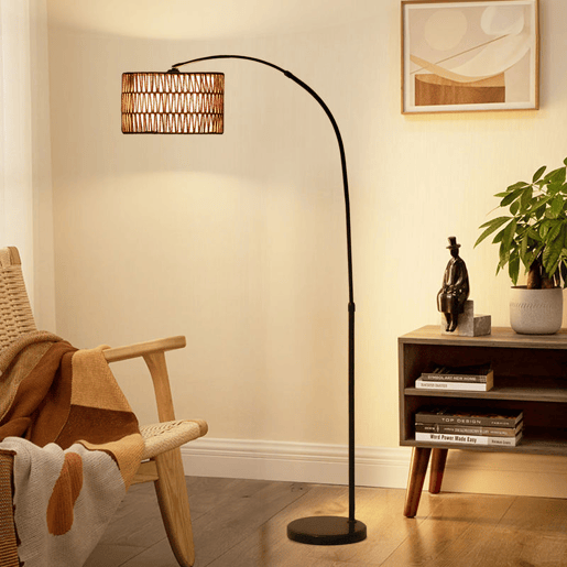 HOMCOM Candeeiro de Pé Candeeiro de Pé para Sala de Estar com Altura Ajustável Ecrã de Juta Interruptor de Pé e Base de Mármore para Sala de Estar Escritório Quarto 93x34x144-175 cm Preto e Marrom HOMCOM Candeeiro de Pé Candeeiro de Pé para Sala de Estar com Altura Ajustável Ecrã de Juta Interruptor de Pé e Base de Mármore para Sala de Estar Escritório Quarto 93x34x144-175 cm Preto e Marrom