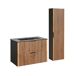 Conjunto mueble lavabo individual encastrado y columna Gaia 80 Conjunto mueble lavabo individual encastrado y columna Gaia 80 Madera