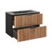 Conjunto mueble lavabo individual encastrado y columna Gaia 80 Conjunto mueble lavabo individual encastrado y columna Gaia 80 Madera