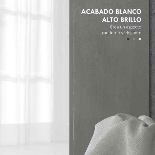 HOMCOM Móvel para Lavatório Pousar Móvel para Lavatório Pedestral Móvel Casa de Banho com 2 Portas e Prateleira Ajustável para Lavatório com ou sem Pedestral 80x34x60 cm Branco Brilhante