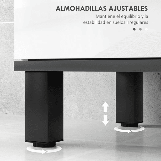 HOMCOM Móvel para Lavatório Pousar Móvel para Lavatório Pedestral Móvel Casa de Banho com 2 Portas e Prateleira Ajustável para Lavatório com ou sem Pedestral 80x34x60 cm Branco Brilhante