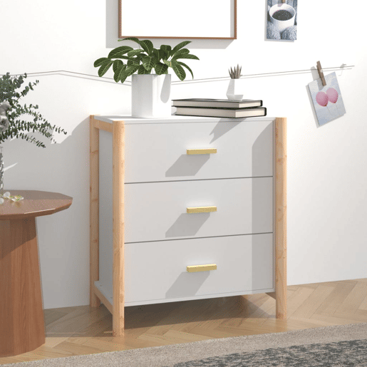 vidaXL Aparador 62x38x70 cm derivados de madeira branco