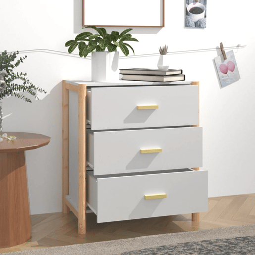 vidaXL Aparador 62x38x70 cm derivados de madeira branco