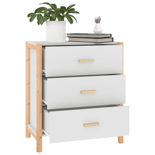 vidaXL Aparador 62x38x70 cm derivados de madeira branco