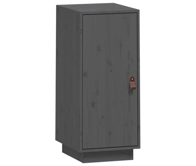Vidaxl aparador de madera maciza de pino gris 34x40x75 cm