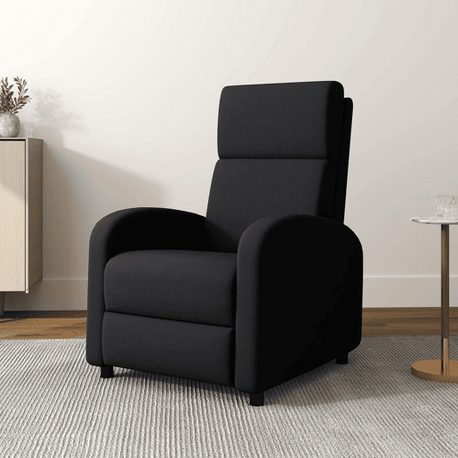 HOMCOM Poltrona Relax Reclinável até 160° Poltrona Reclinável Manual com Apoio para os Pés Carga Máxima 120 kg para Sala de Estar Dormitório 64x86x102 cm Preto