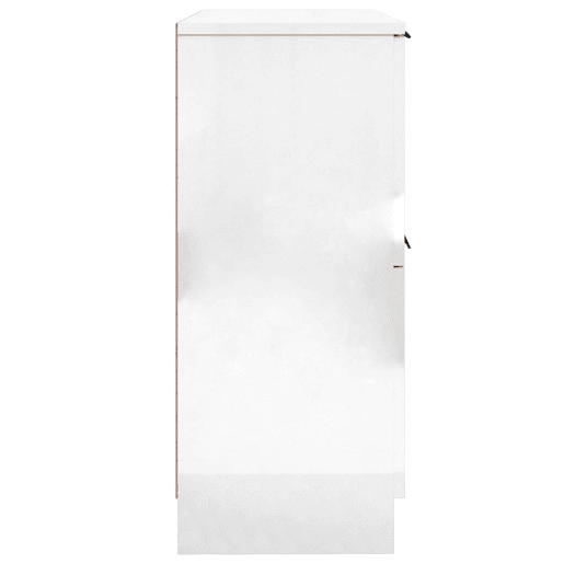 vidaXL Aparadores 2 pcs 30x30x70cm madeira processada branco brilhante vidaXL Aparadores 2 pcs 30x30x70cm madeira processada branco brilhante