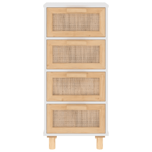 vidaXL Aparador 40x30x90 cm madeira pinho maciçavime natural branco