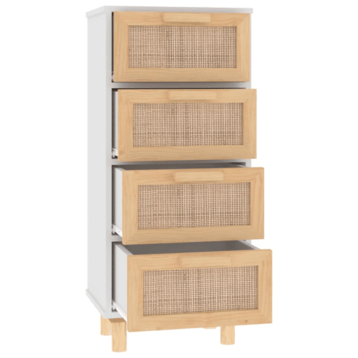 vidaXL Aparador 40x30x90 cm madeira pinho maciçavime natural branco