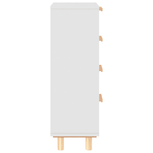 vidaXL Aparador 40x30x90 cm madeira pinho maciçavime natural branco