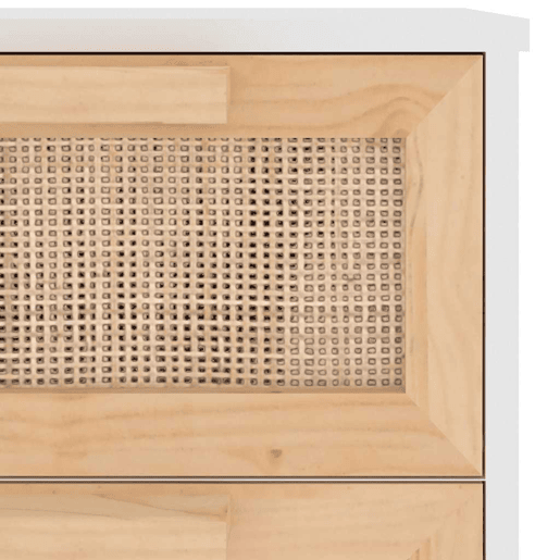 vidaXL Aparador 40x30x90 cm madeira pinho maciçavime natural branco