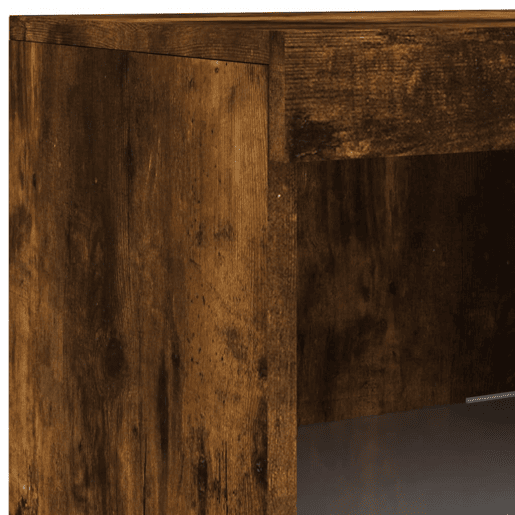 vidaXL Aparador com luzes LED 162x37x100 cm carvalho fumado