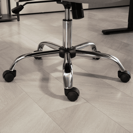 HOMCOM Cadeira de Escritório Cadeira de Secretária de Tecido de Malha Encosto para a Cabeça de PU Mecanismo de Inclinação de Encosto Alto Carga de 120 kg 63x65x109-119 cm Cinza