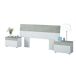 Conjunto Dormitorio Completo Principal (Cabecero + Mesas) Conjunto Dormitorio Completo Principal (Cabecero + Mesas) Blanco/ Gris