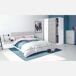 Conjunto Dormitorio Completo Principal (Cabecero + Mesas) Conjunto Dormitorio Completo Principal (Cabecero + Mesas) Blanco/ Gris