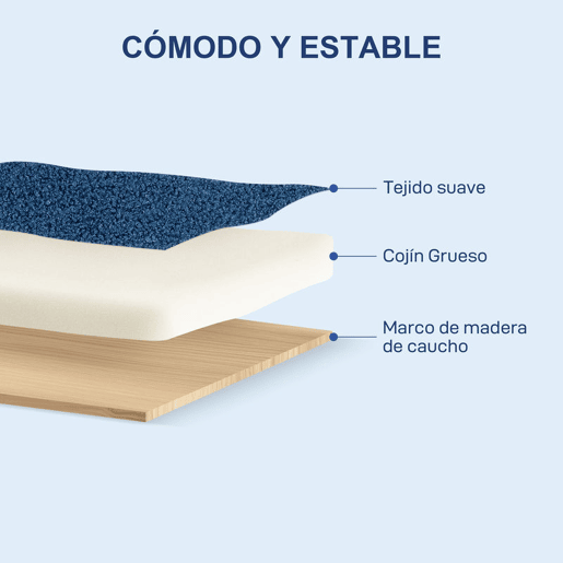 HOMCOM Sofá de 2 Lugares Estofado em Borreguito Sofá de Sala de Estar de 118 cm com Acolchoado Espesso Apoios de Braço e Pés de Madeira para Quarto Sala de Estar 118x76x78 cm Azul