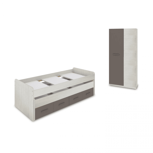 Quarto para jovens Axim Plus Alpes Brancos - Basalto 198 x 69 x 96 cm