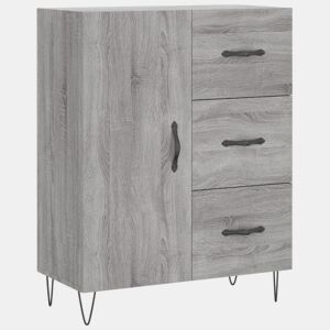 vidaXL Aparador 69,5x34x90 cm derivados de madeira cinzento sonoma