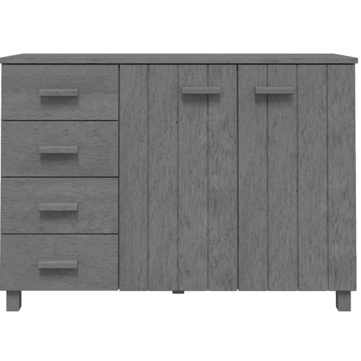 vidaXL Aparador HAMAR 113x40x80 cm pinho maciço cinza-escuro
