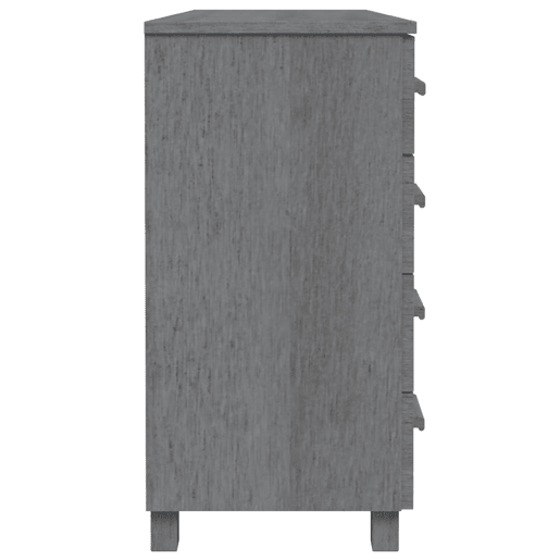 vidaXL Aparador HAMAR 113x40x80 cm pinho maciço cinza-escuro