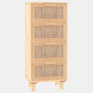 vidaXL Aparador 40x30x90 cm pinho maciçovime natural castanho