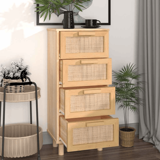 vidaXL Aparador 40x30x90 cm pinho maciçovime natural castanho