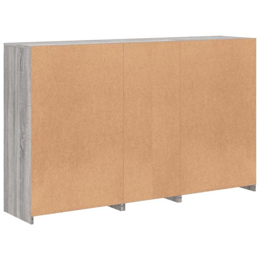 vidaXL Aparador com luzes LED 162x37x100 cm cinzento sonoma