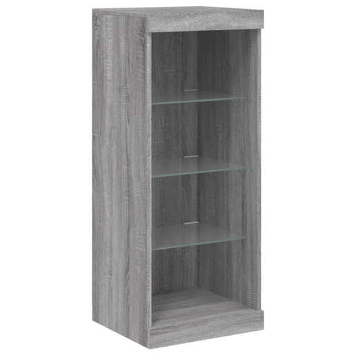 vidaXL Aparador com luzes LED 162x37x100 cm cinzento sonoma