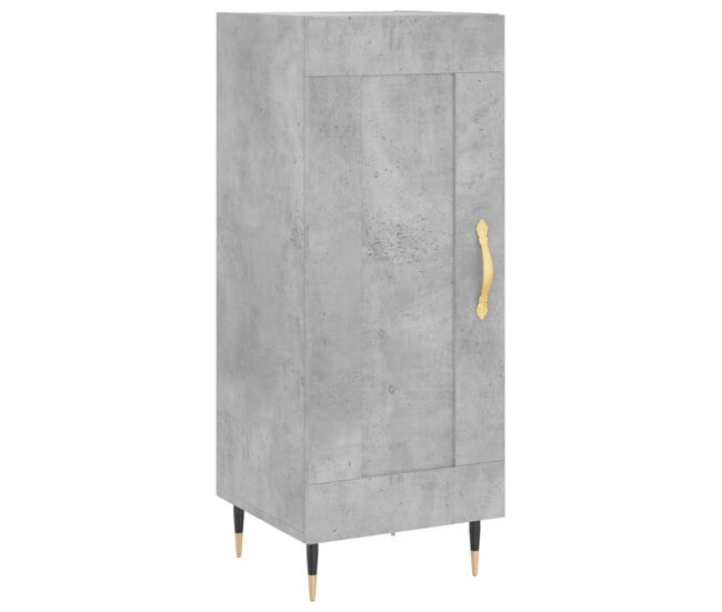 Vidaxl aparador de madera contrachapada gris hormigón 34,5x34x90 cm