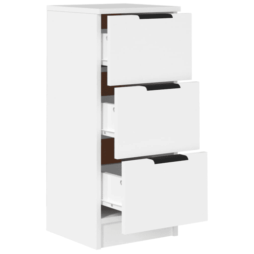 vidaXL Aparadores 2 pcs 30x30x70 cm madeira processada branco vidaXL Aparadores 2 pcs 30x30x70 cm madeira processada branco
