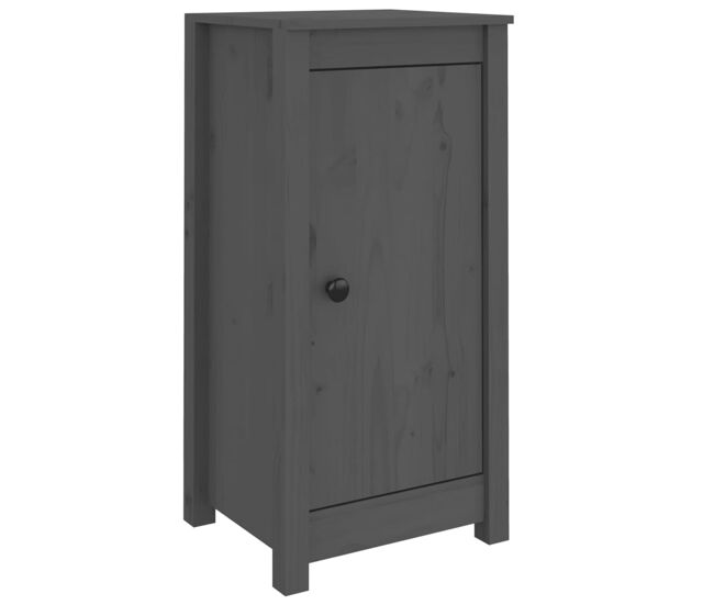 Vidaxl aparadores 2 uds madera maciza de pino gris 39x35x80 cm
