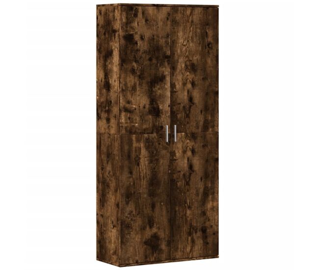 Vidaxl aparador alto madera de ingeniería roble ahumado 80x35x180 cm