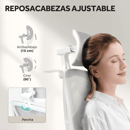 HOMCOM Cadeira de Escritório de Malha Reclinável com Apoio para a Cabeça Ajustável Suporte Lombar Apoio para os Pés Apoios para os Braços e Altura Regulável Suporta até 135 kg 71x70x109-119 cm Cinza