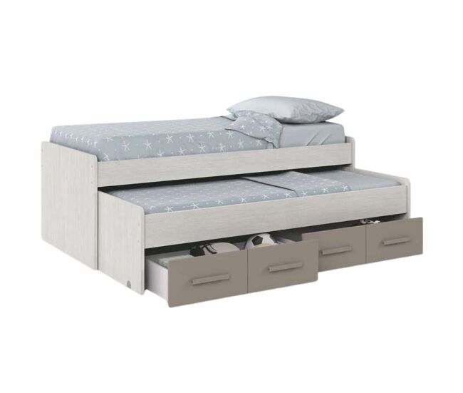 Pack muebles dormitorio juvenil color unisex cama nido y armario somieres incluidos