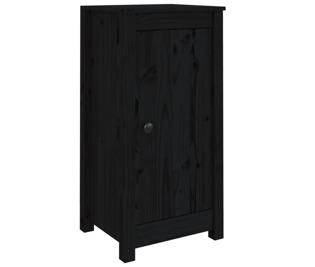 Vidaxl aparadores 2 uds madera maciza de pino negro 39x35x80 cm