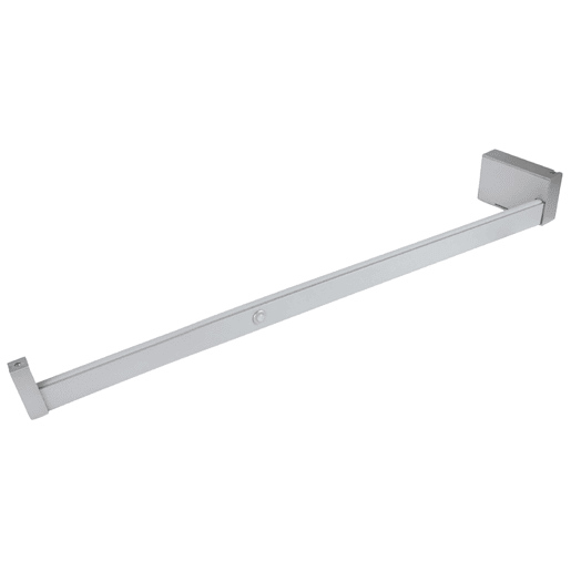 Barra de suspensão para armários com rodízios, luz LED e sensor de movimento, cinza metálico, 70,8 cm, corte ajustável