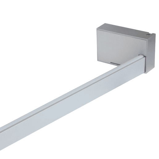 Barra de suspensão para armários com rodízios, luz LED e sensor de movimento, cinza metálico, 70,8 cm, corte ajustável