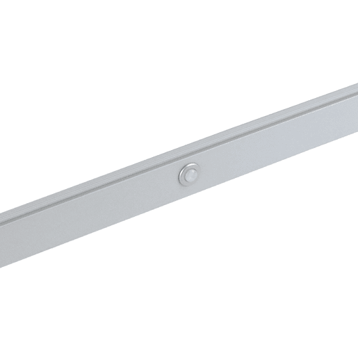Barra de suspensão para armários com rodízios, luz LED e sensor de movimento, cinza metálico, 70,8 cm, corte ajustável