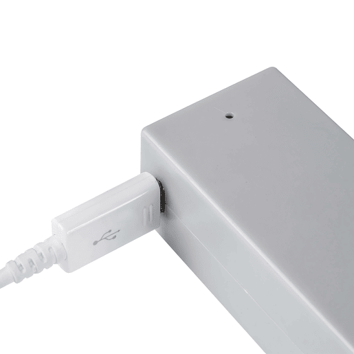 Barra de suspensão para armários com rodízios, luz LED e sensor de movimento, cinza metálico, 70,8 cm, corte ajustável