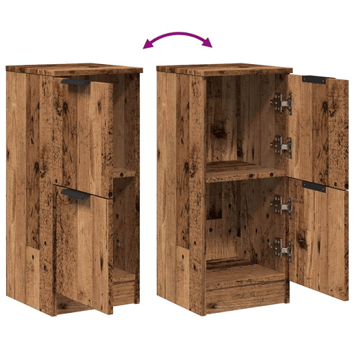 vidaXL Aparadores 2 pcs 30x30x70 cm derivados de madeira madeira velha vidaXL Aparadores 2 pcs 30x30x70 cm derivados de madeira madeira velha