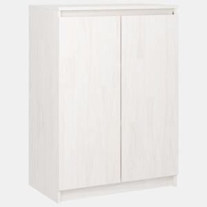 vidaXL Aparador pinho maciço 60x36x84 cm branco